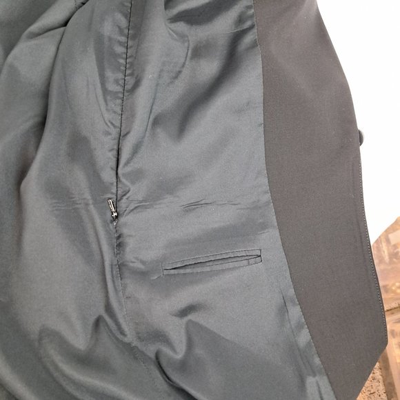 Land's End Black Single Button Closure Wool Blend  Blazer Size 18 Tall - Picture 10 of 15